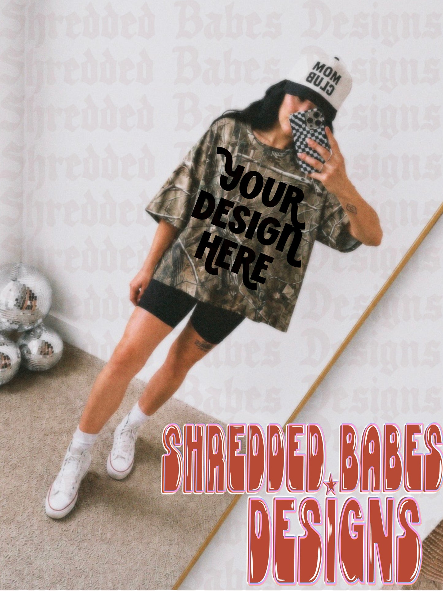 Camo Disco Ball Tee Mock Up
