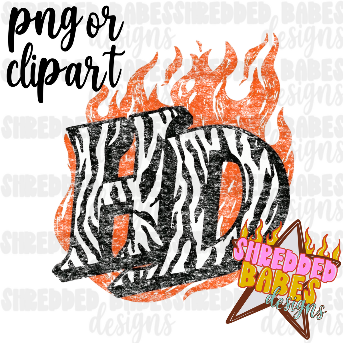 Zebra HD Flame PNG or Clipart