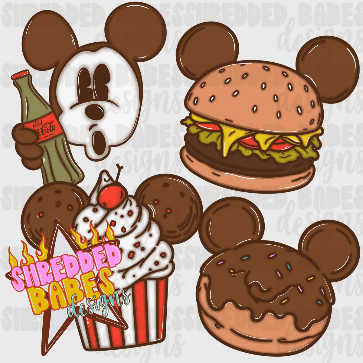 Mouse Food Clipart Set