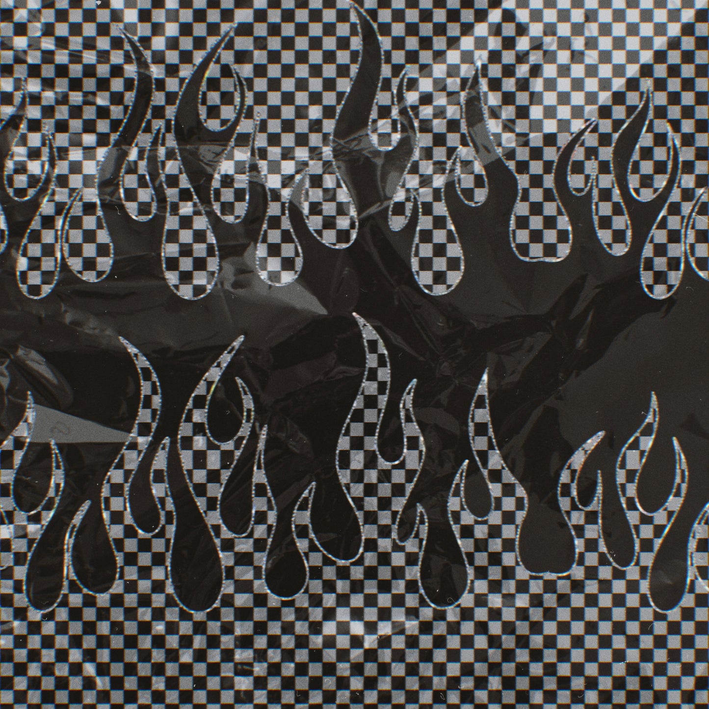 Checkered Flames Graphic Paper