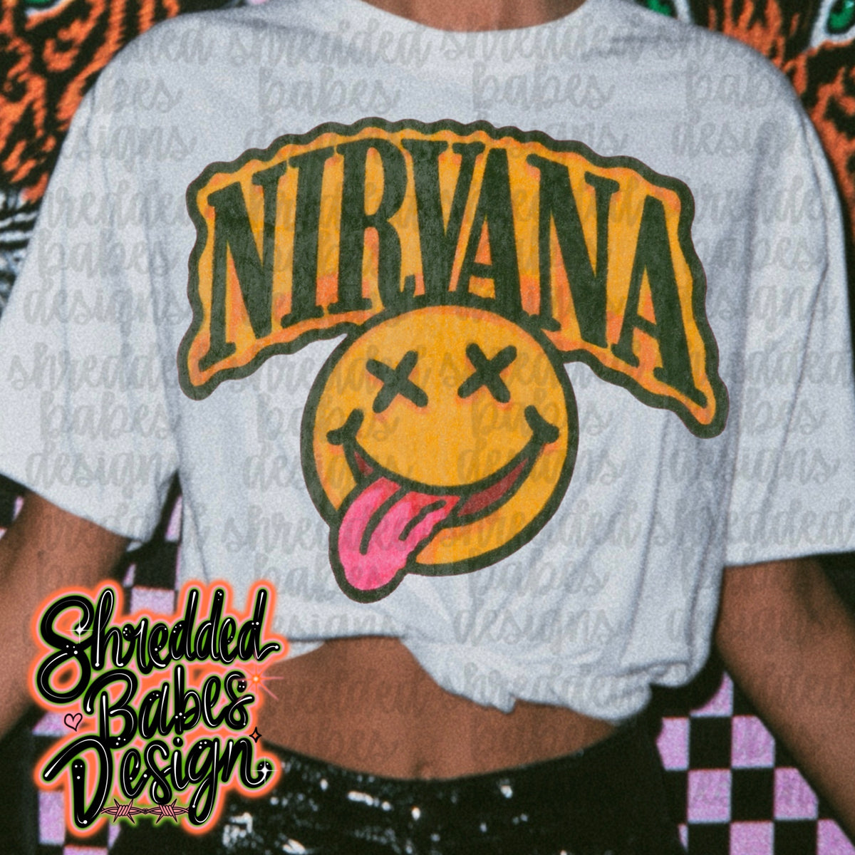 Nirvana Smiley PNG mockup
