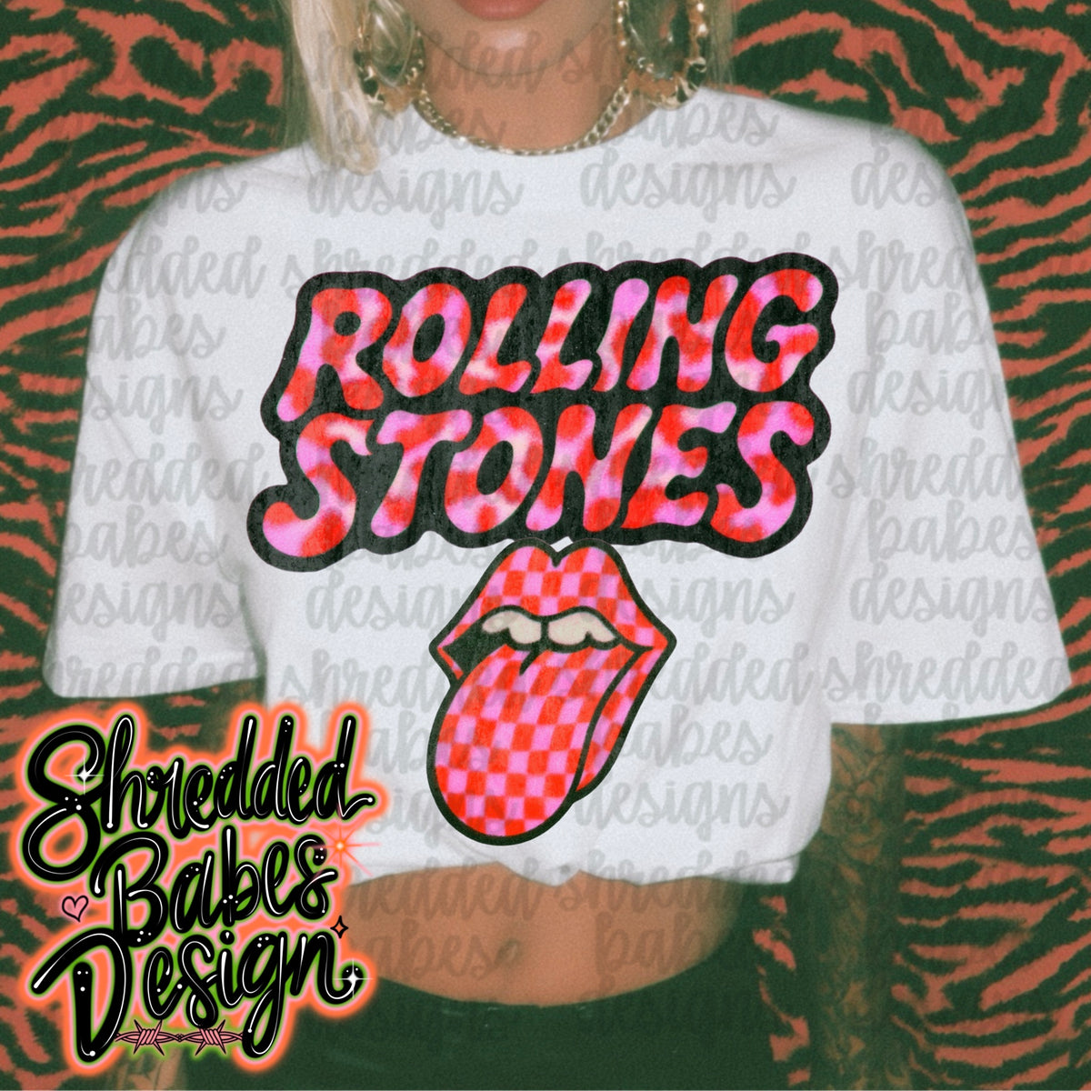 Rolling Stones Tongue PNG mockup