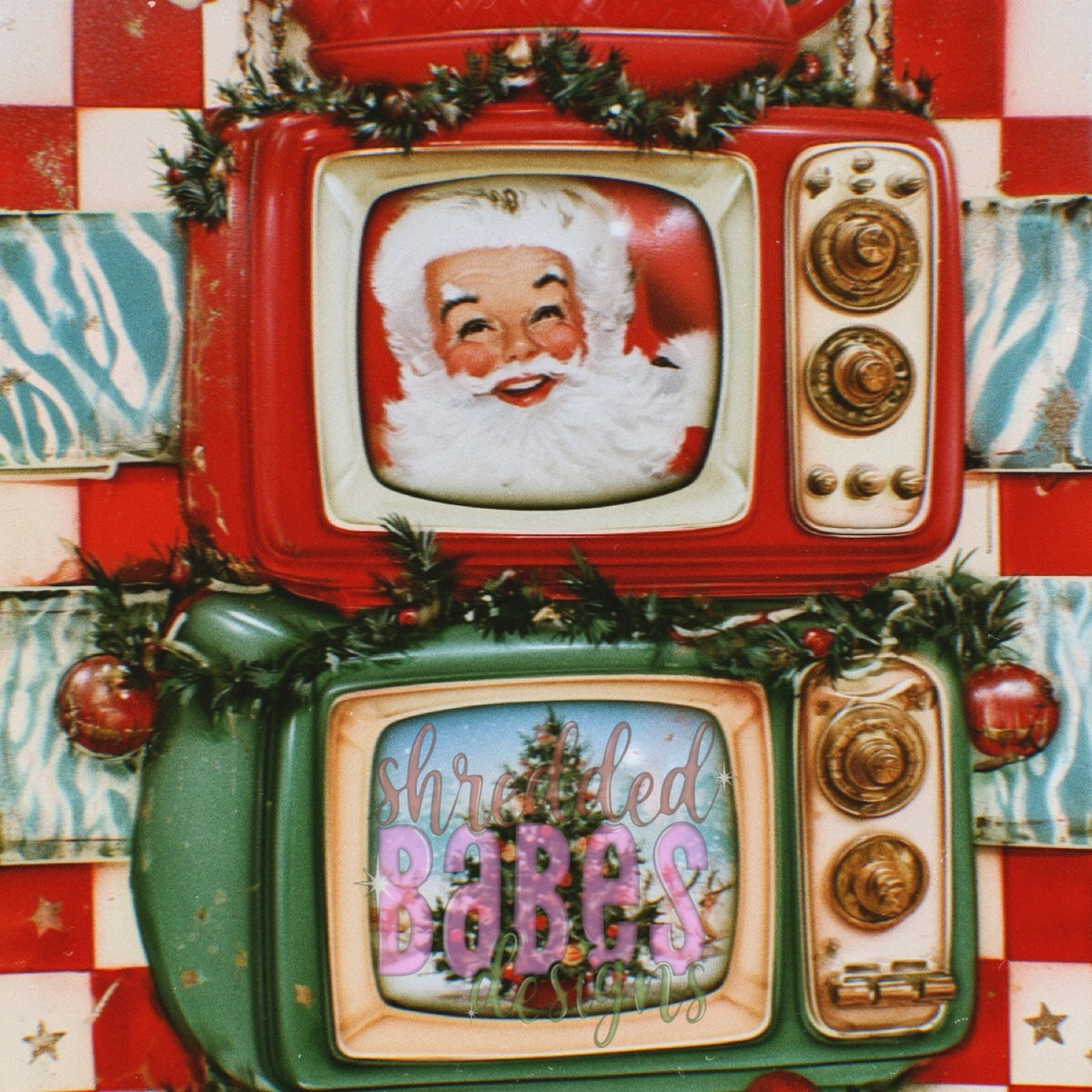 Christmas Background β TV Stack Santa Tree