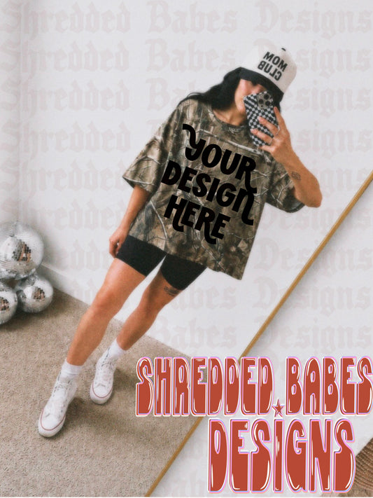 Camo Disco Ball Tee Mock Up