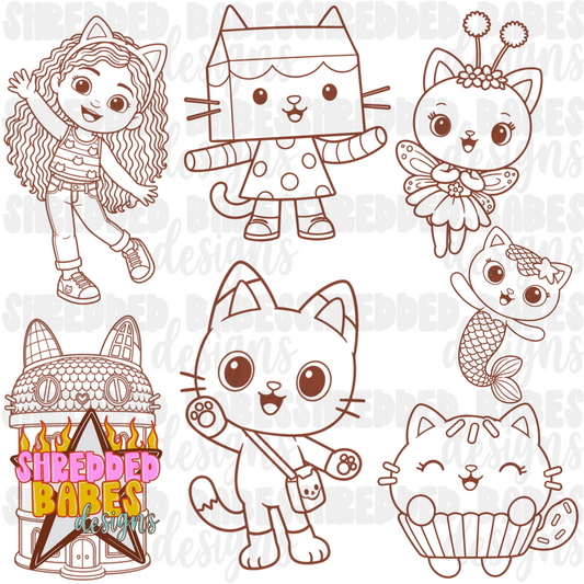Gabby Dollhouse Stamp Set