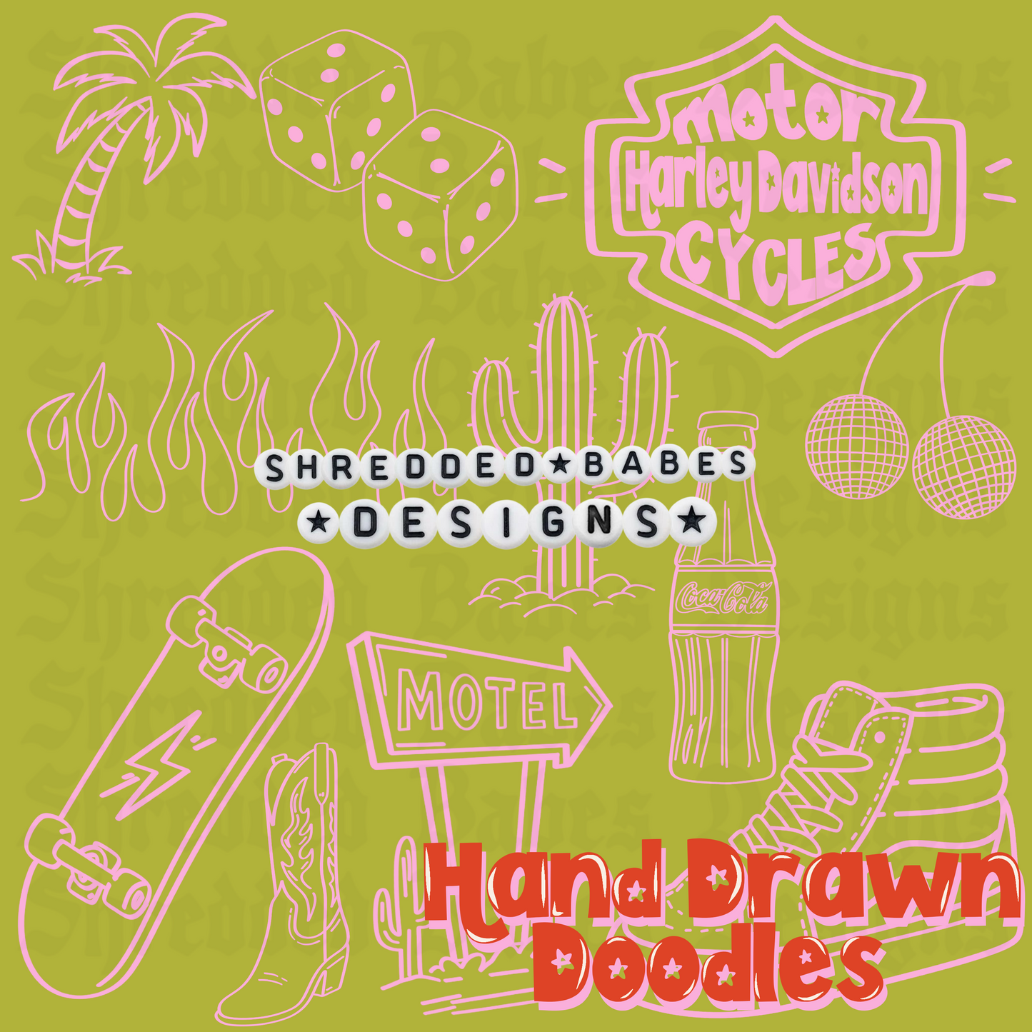 Hand Drawn Doodles Procreate Stamps