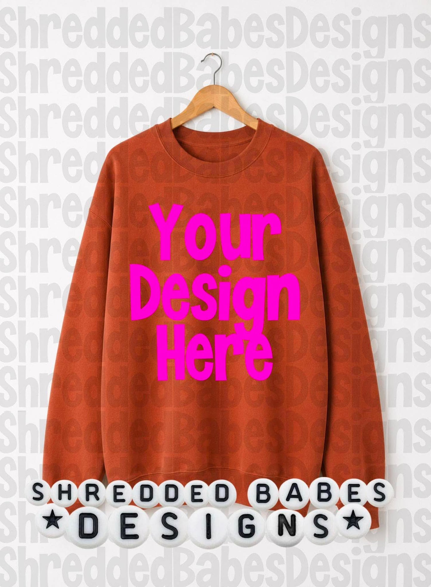 Orange Sweatshirt Mock Up