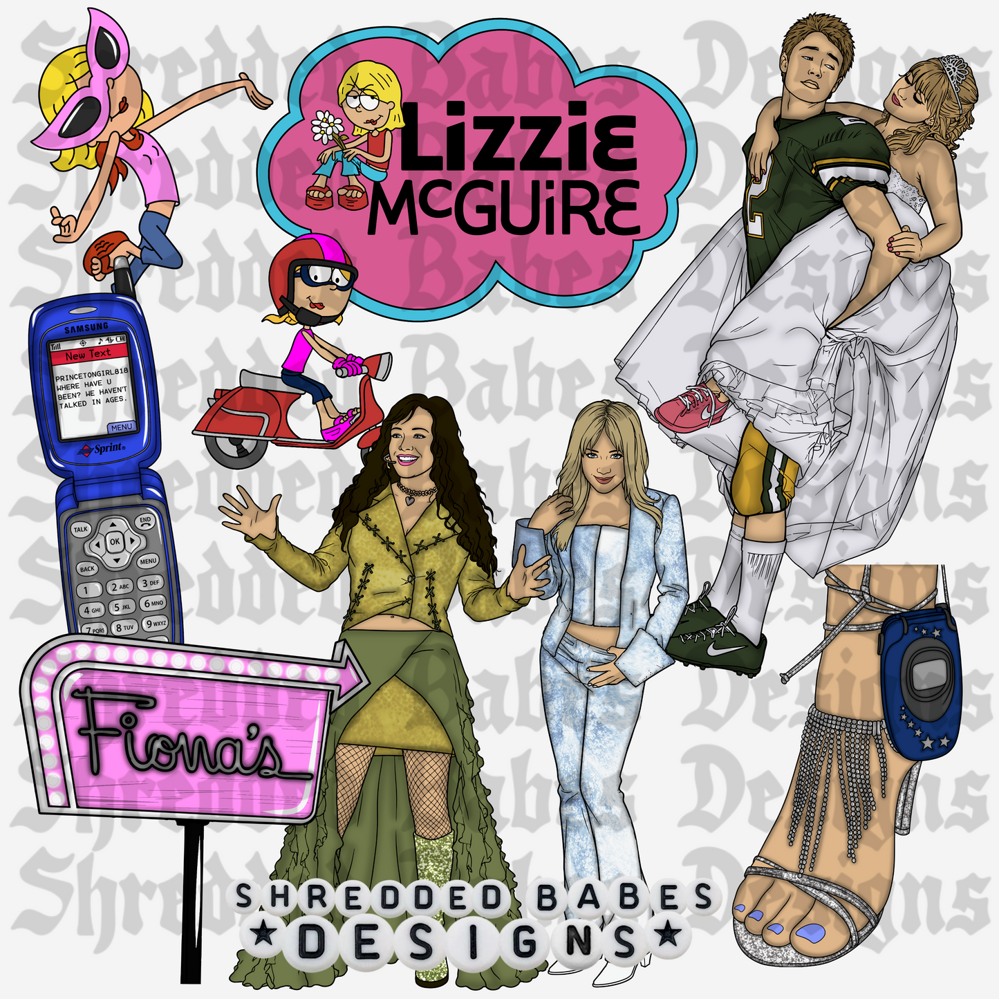 SHREDDED BABES-SEMI EXCLUSIVE THROWBACK CLIPART BUNDLE - NO CODES • NO DRIVES