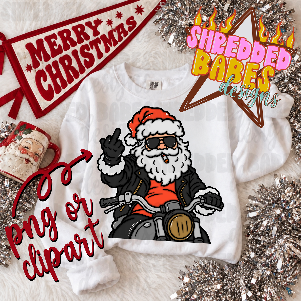 Feral Santa Clipart Or PNG