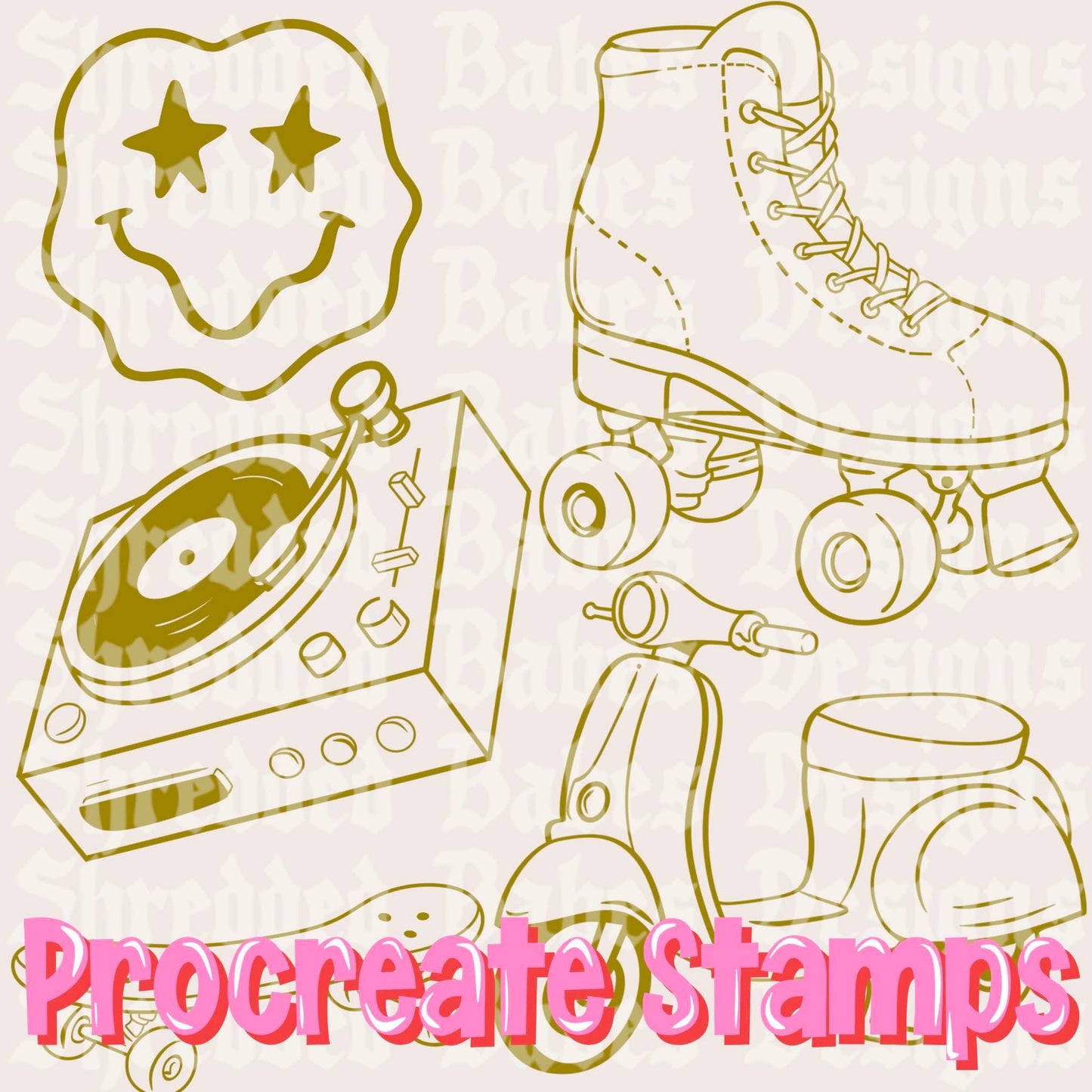Edgy Procreate Stamp Set