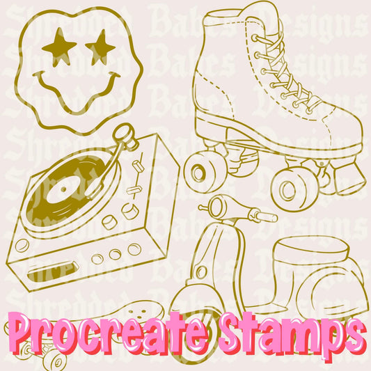 Edgy Procreate Stamp Set