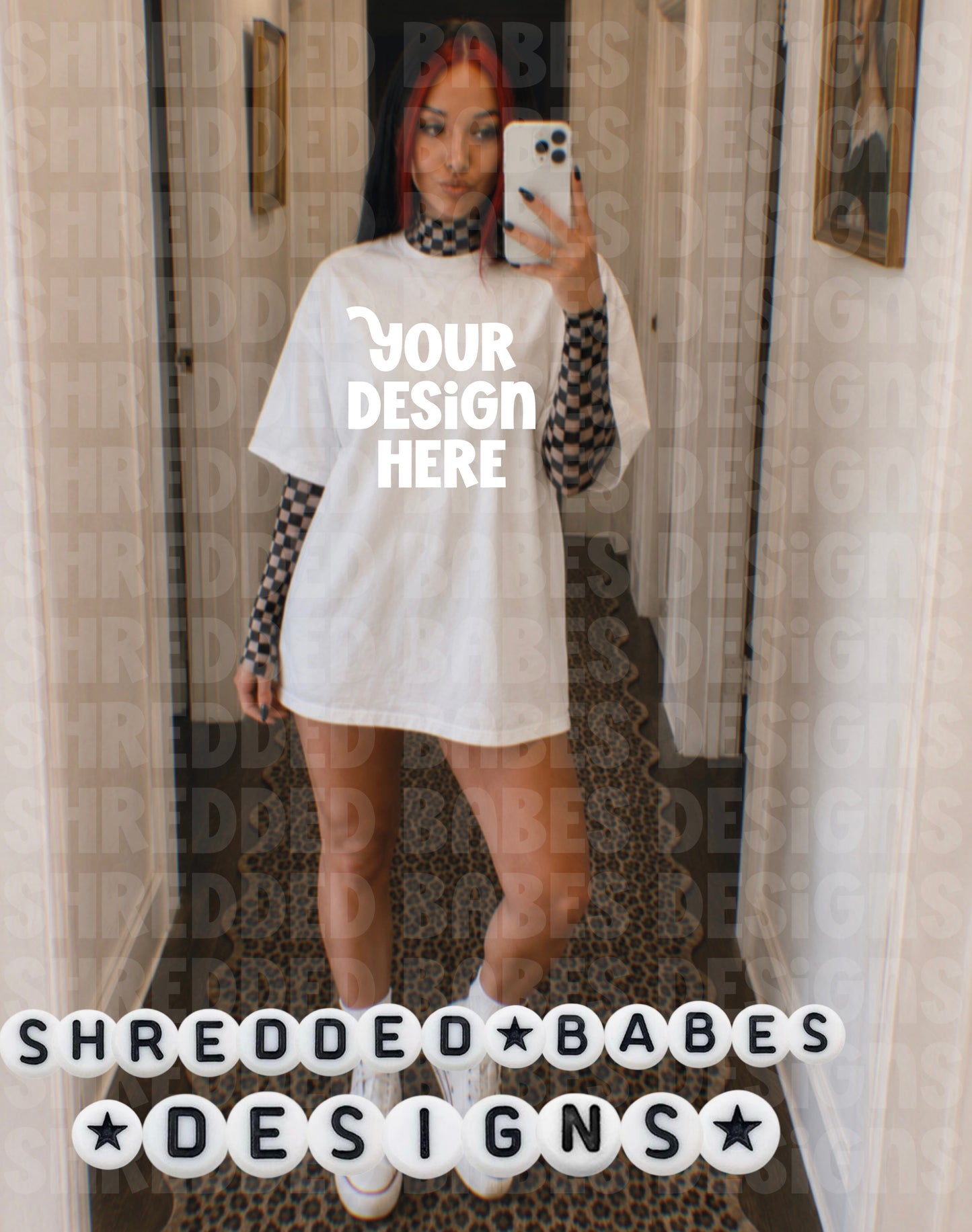 Girl White Tee Mock Up