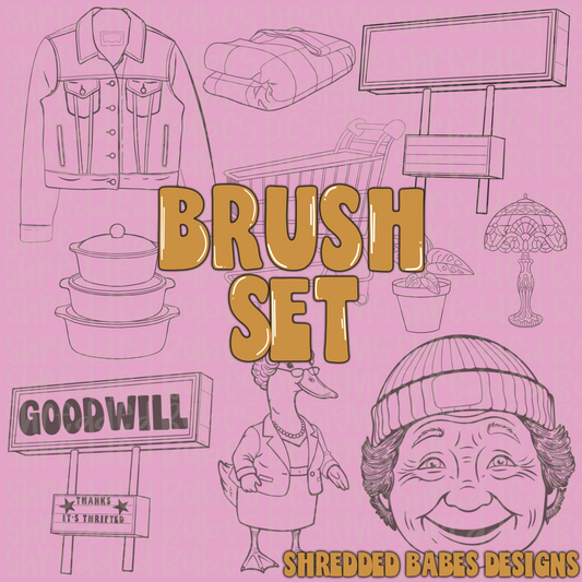Thrift Store Procreate Stamp Set