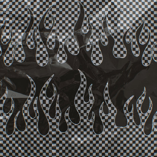 Checkered Flames Graphic Paper