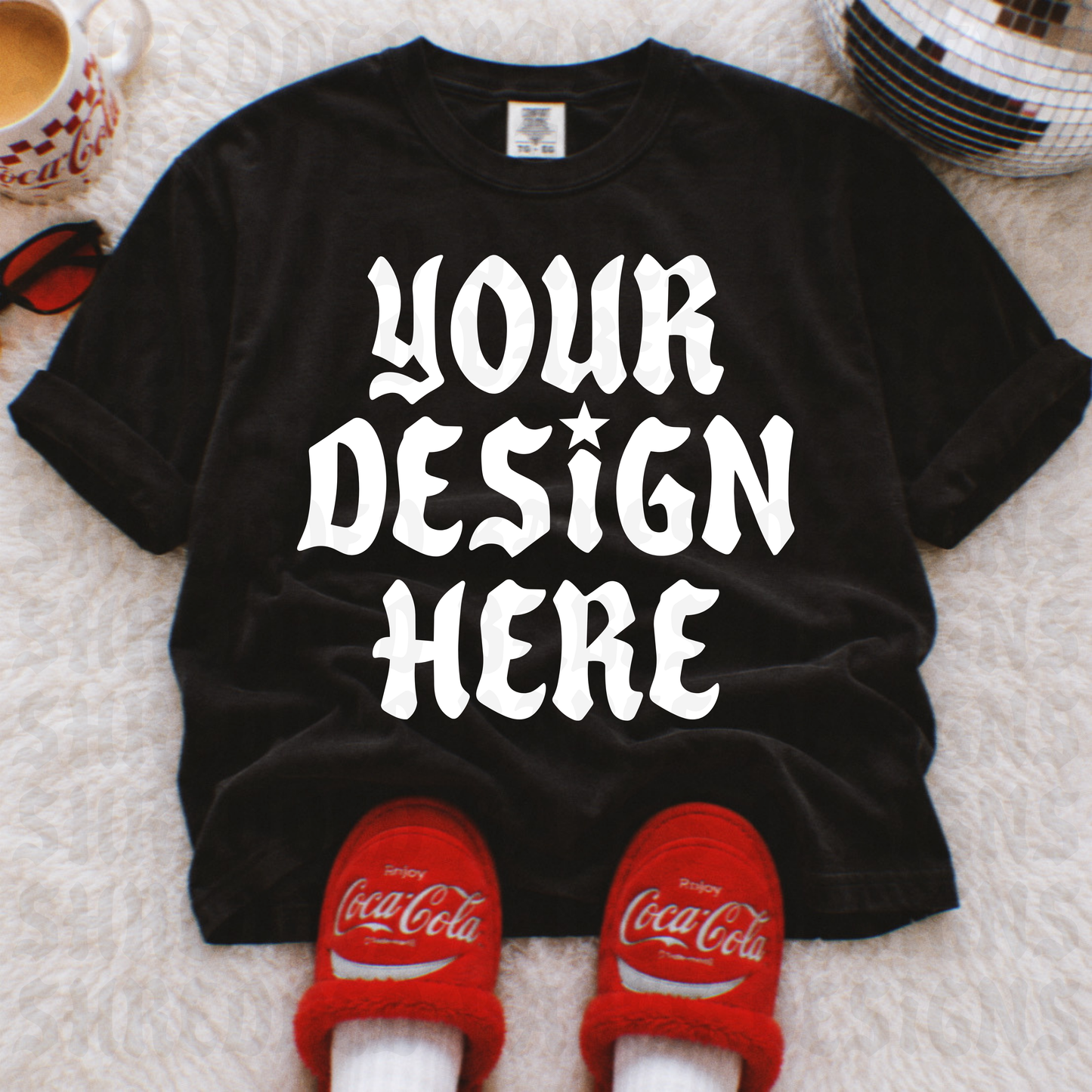 Cozy Coke Black Tee Mock Up