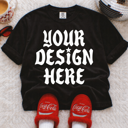 Cozy Coke Black Tee Mock Up