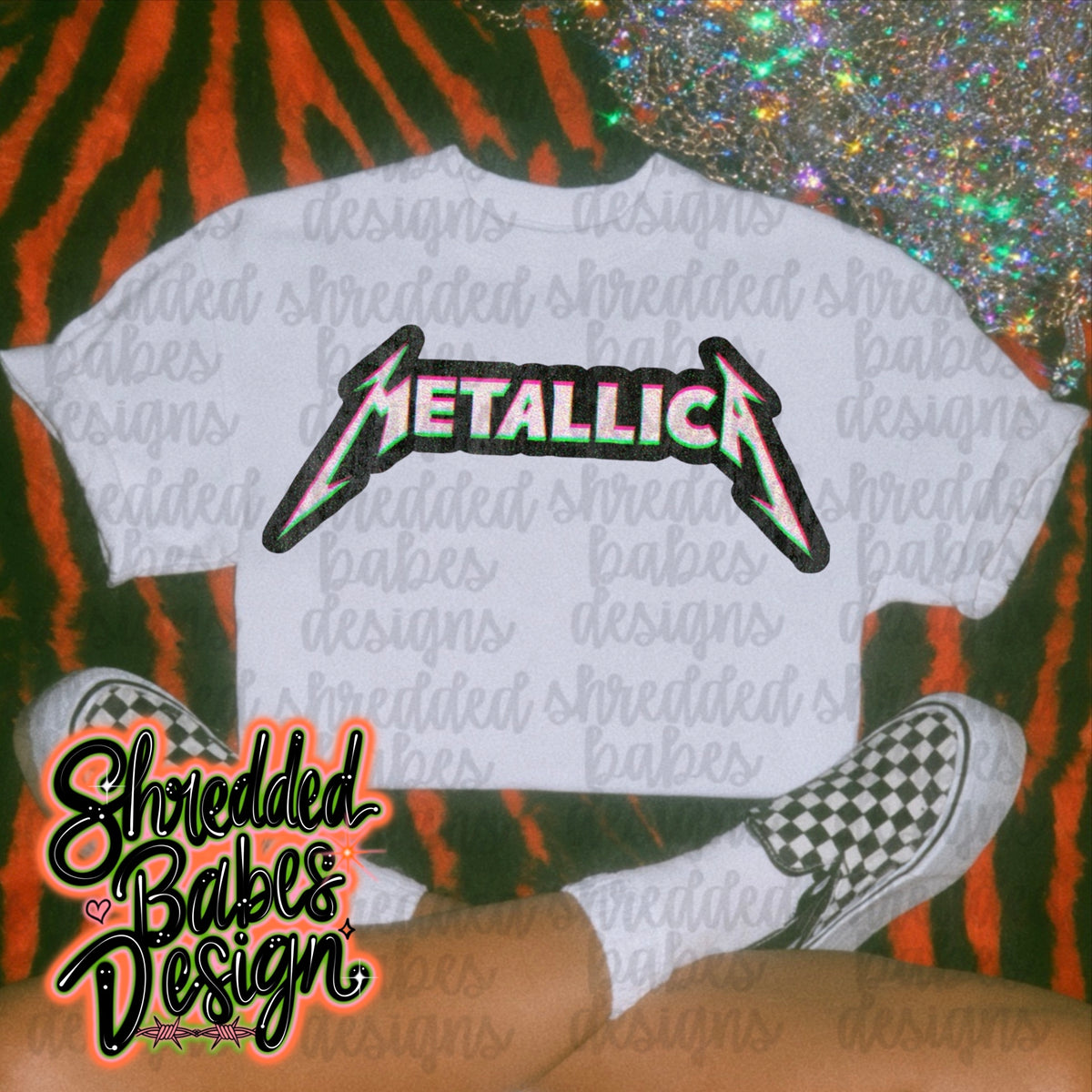 Metallica Glitch PNG mockup
