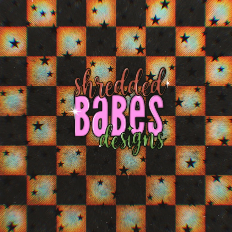 Starry Checkerboard Background