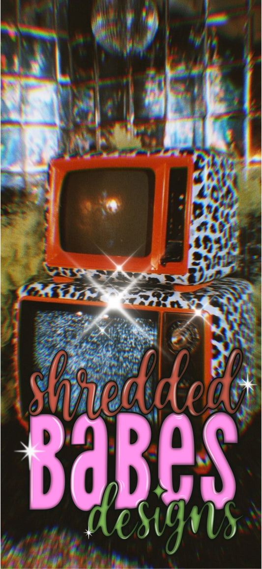 Retro Leopard TVs Phone Wallpaper