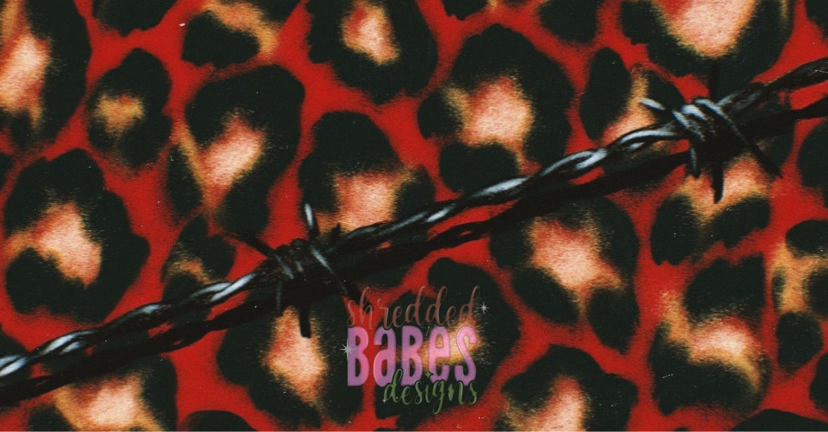 Christmas Banner — Barbed Red Leopard