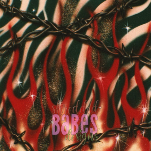 Christmas Background — Barbed Zebra Flames