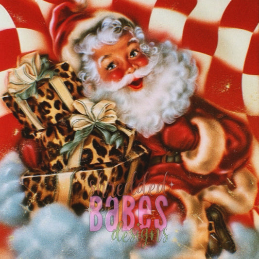 Christmas Background — Santa Leopard Gifts